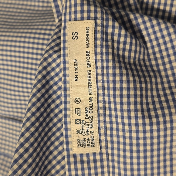 Charles Tyrwhitt Classic Fit Shirt 18x35 Blue Check Smart-Casual Professional - Picture 9 of 9